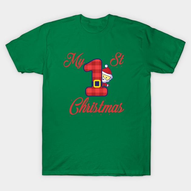 my 1 st christmas - first christmas T-Shirt by nurkaymazdesing